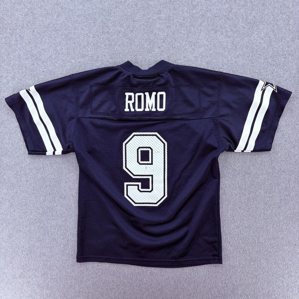 Tony Romo Dallas Cowboys YOUTH Game Jersey Navy #9 Pullover V-Neck